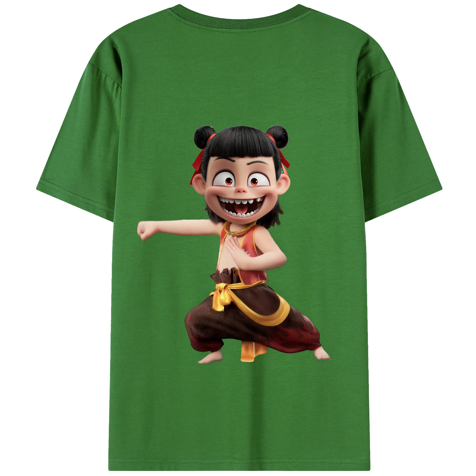 （画像用） Ne Zha 2 ナタ 魔童の大暴れ レディース半袖Tシャツ(バックプリント)